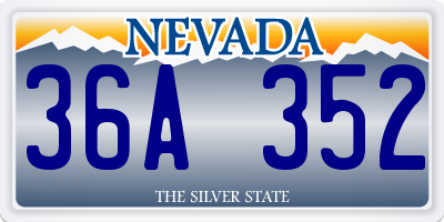 NV license plate 36A352