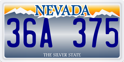 NV license plate 36A375