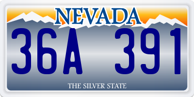 NV license plate 36A391