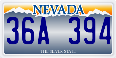 NV license plate 36A394