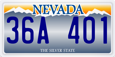 NV license plate 36A401