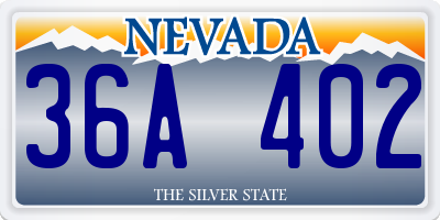 NV license plate 36A402