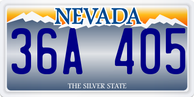 NV license plate 36A405