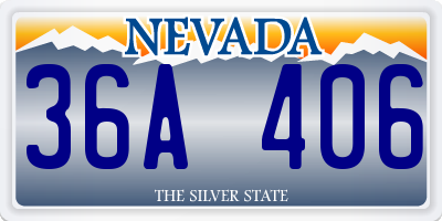 NV license plate 36A406