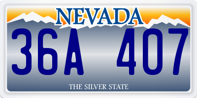 NV license plate 36A407