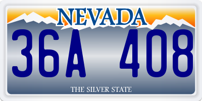 NV license plate 36A408