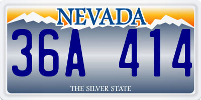 NV license plate 36A414