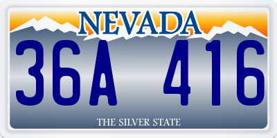 NV license plate 36A416