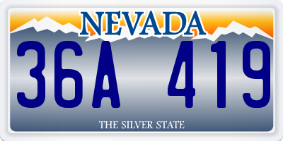 NV license plate 36A419