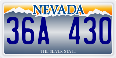 NV license plate 36A430