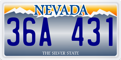 NV license plate 36A431