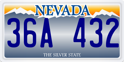 NV license plate 36A432