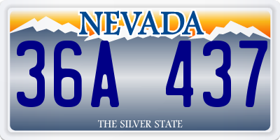 NV license plate 36A437