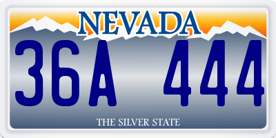 NV license plate 36A444