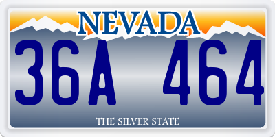 NV license plate 36A464