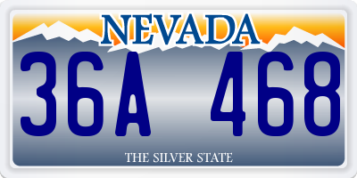 NV license plate 36A468