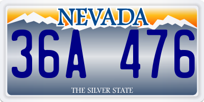 NV license plate 36A476