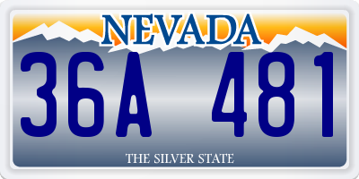 NV license plate 36A481