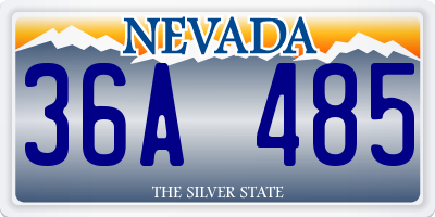 NV license plate 36A485