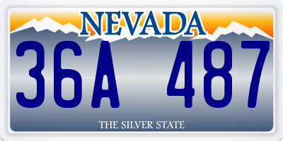 NV license plate 36A487