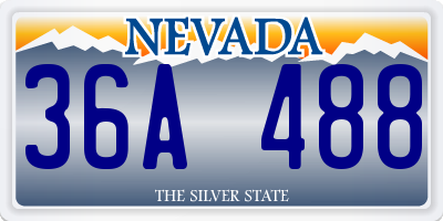 NV license plate 36A488