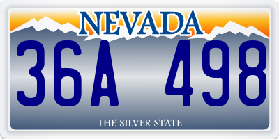 NV license plate 36A498