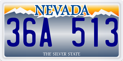 NV license plate 36A513
