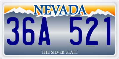 NV license plate 36A521