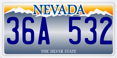 NV license plate 36A532