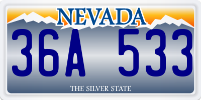 NV license plate 36A533