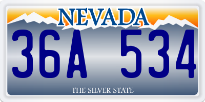NV license plate 36A534