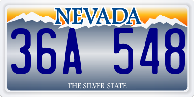 NV license plate 36A548
