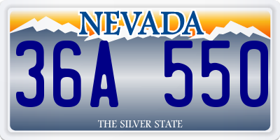 NV license plate 36A550