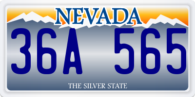 NV license plate 36A565