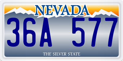 NV license plate 36A577