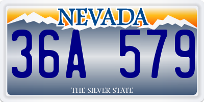 NV license plate 36A579