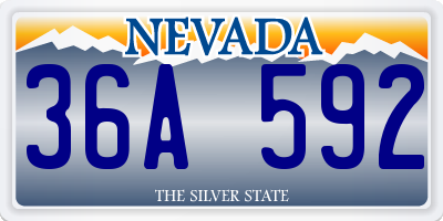 NV license plate 36A592