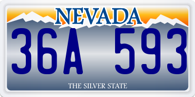 NV license plate 36A593