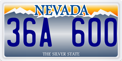 NV license plate 36A600