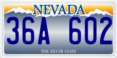 NV license plate 36A602