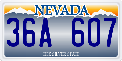 NV license plate 36A607