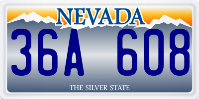 NV license plate 36A608