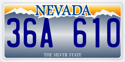 NV license plate 36A610