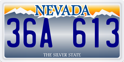 NV license plate 36A613