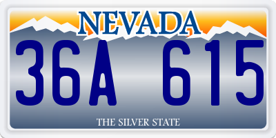 NV license plate 36A615
