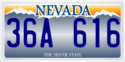 NV license plate 36A616