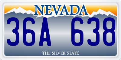 NV license plate 36A638