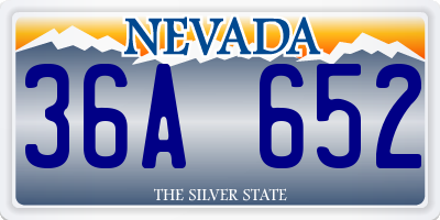 NV license plate 36A652