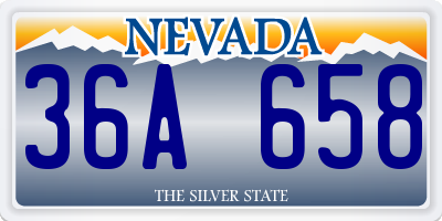 NV license plate 36A658