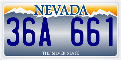 NV license plate 36A661